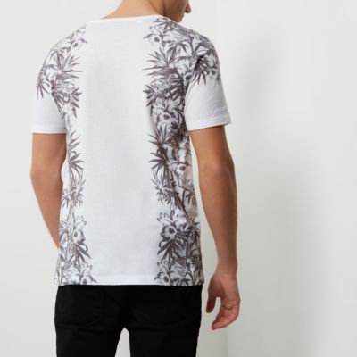 White floral Malibu print T-shirt